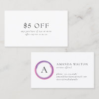 Pink and Purple Monogram Modern