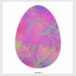 Pink and Purple Oil Painted Easter Egg