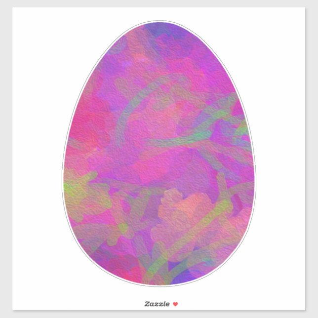 Pink and Purple Oil Painted Easter Egg (Sheet)