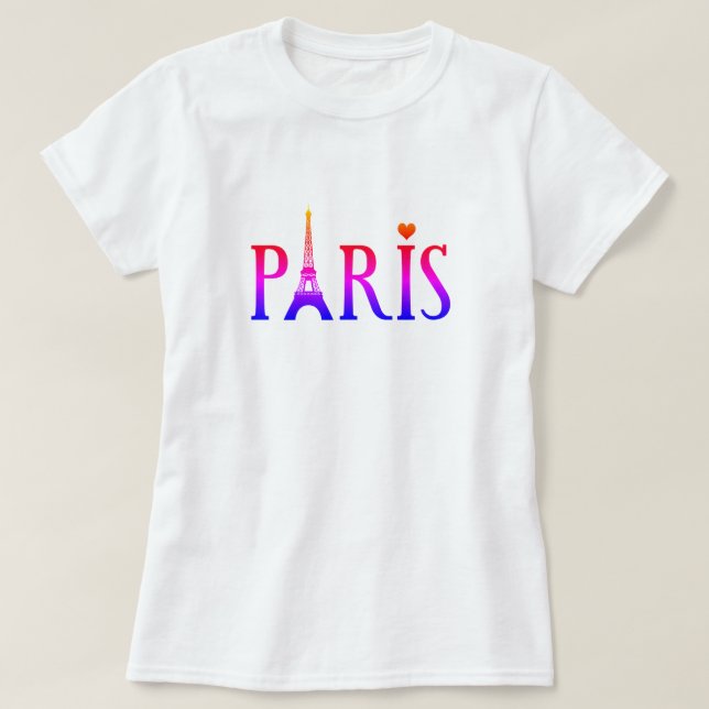 Pink and Purple Paris T-Shirt (Design Front)