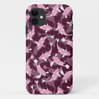 Pink and Purple Pattern - Koi Fish