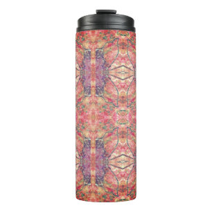 Pink and purple pattern thermal tumbler