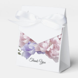 Pink and Purple Peonies Favour Box