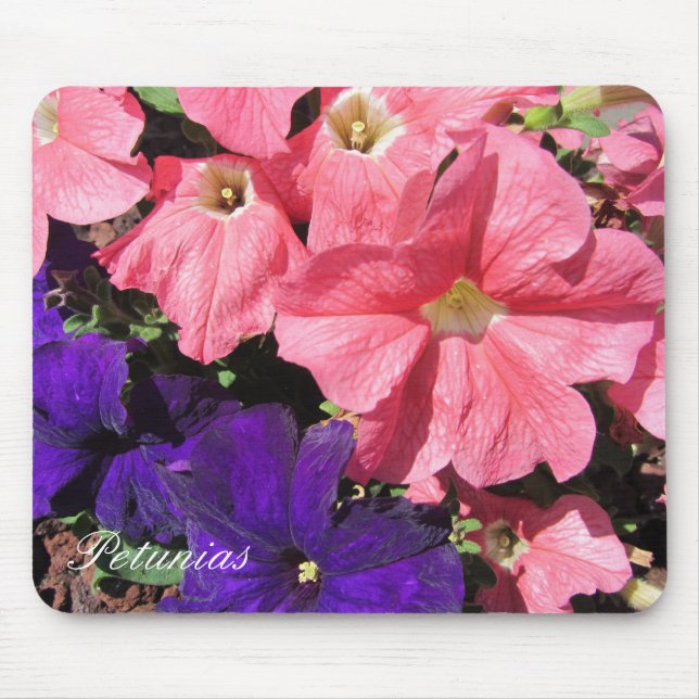 Pink and Purple Petunias Mouse Mat (Front)