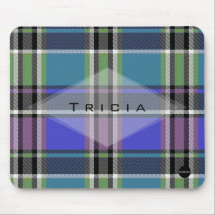 Pink and Purple Plaid Mousepad - HAMbyWG