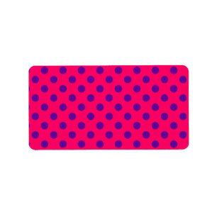 Pink and Purple Polka Dot Label