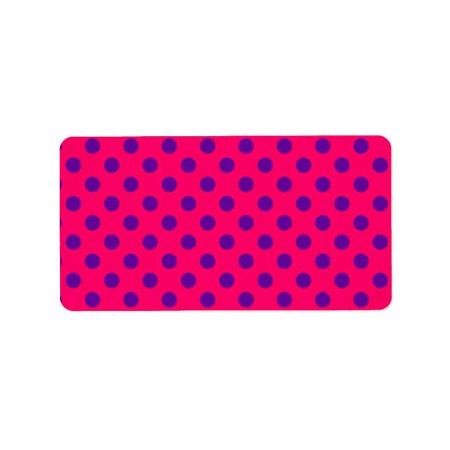 Pink and Purple Polka Dot Label (Front)