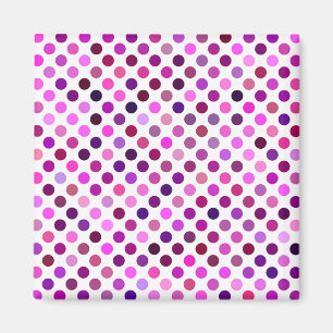 Pink and Purple Polka Dots Magnet