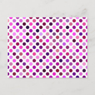 Pink and Purple Polka Dots Postcard