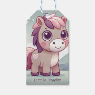 Pink and Purple Pony in Magical Forest Gift Tags