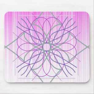Pink And Purple Random Design Mouse Mat