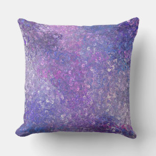 Pink And Purple Sequins Bling Cushion