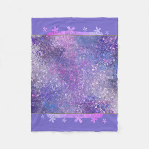 Pink And Purple Sequins Bling Fleece Blanket