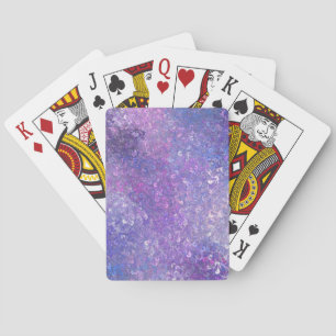 Pink And Purple Sequins Bling Playing Cards