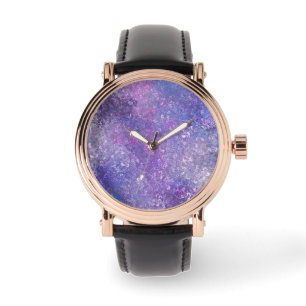 Pink And Purple Sequins Bling Watch