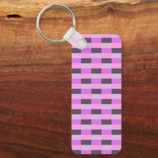 Pink and Purple Shades Color Blocks Key Ring
