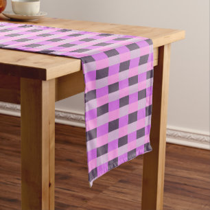 Pink and Purple Shades Color Blocks Short Table Runner