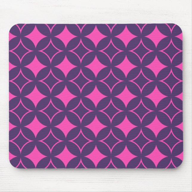 Pink and purple shippo mouse mat (Front)