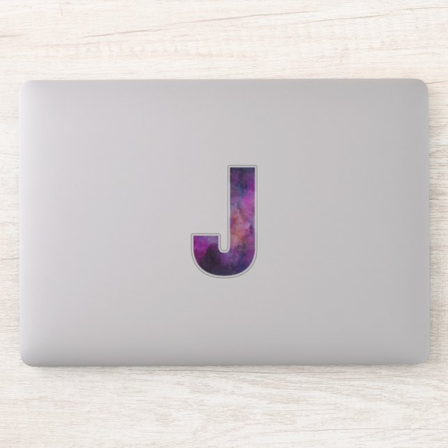 Pink and Purple Space Galaxy Letter J (Computer)