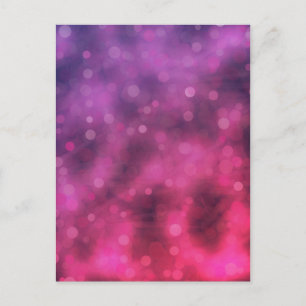 Pink and Purple Sparkling Lights Bokeh Pattern Postcard