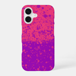 Pink and Purple Splatter iPhone 16 Case
