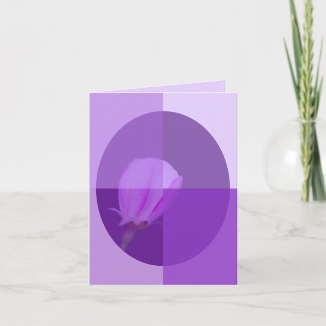 Pink and Purple Spring Blossom | Four Shade Folded Invitation (Front)