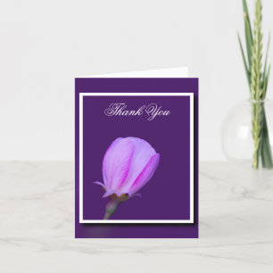 Pink and Purple Spring Blossom Thank You Card