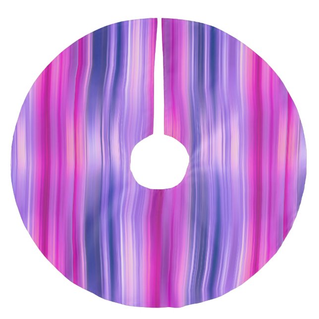 Pink and Purple Striped Tree Skirt (Front)