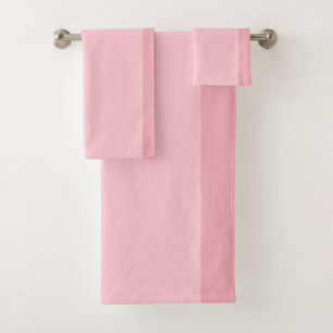 Pink and purple stripes bath towel set