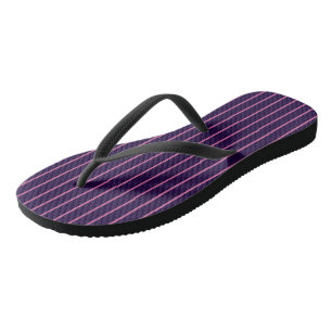 Pink and Purple Stripes Flip Flops
