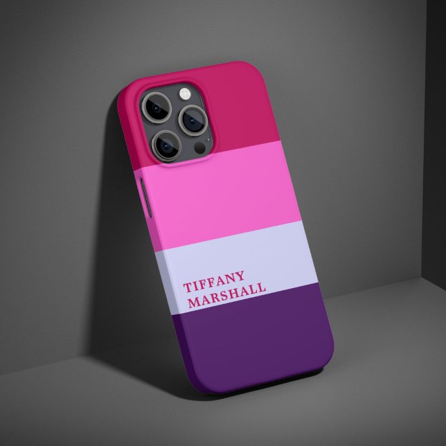 Pink and Purple Stripes Pattern Tote Bag Case-Mate iPhone Case (Creator Uploaded)