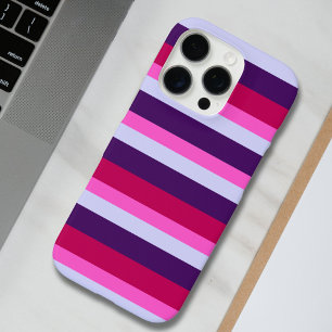 Pink and Purple Stripes Pattern Tote Bag iPhone 16 Pro Case