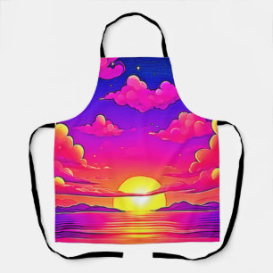 Pink and Purple Sunset Apron