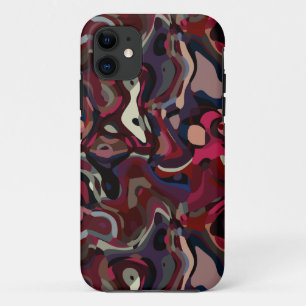 pink and purple swirl abstract iPhone 11 case