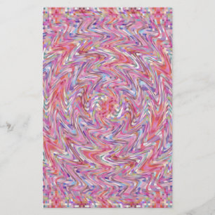 Pink and Purple Swirled Quilt Mosaic Stationery