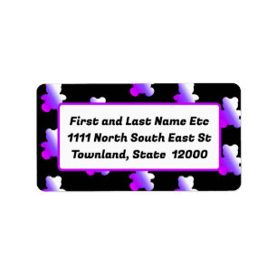 Pink and Purple Teddy Bear Gradient  Label