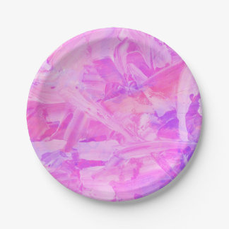 Pink and Purple Textured  Paper Plate