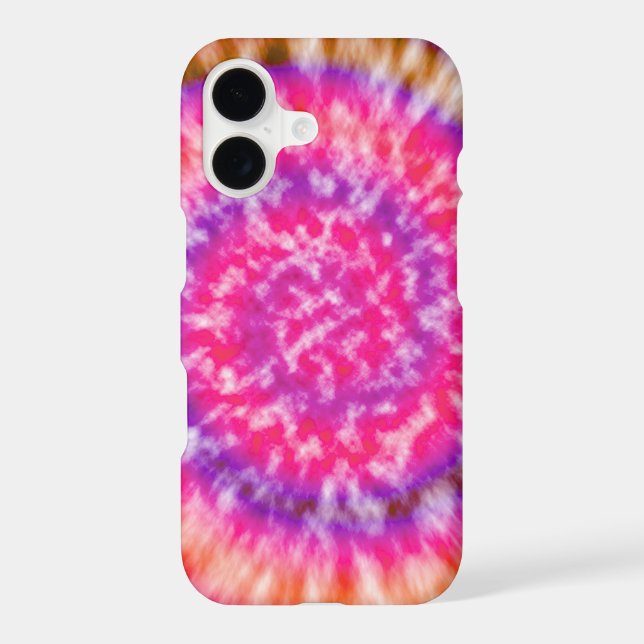 pink and purple tie-dye iPhone case (Back)