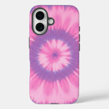 Pink and purple tie-dye phone case
