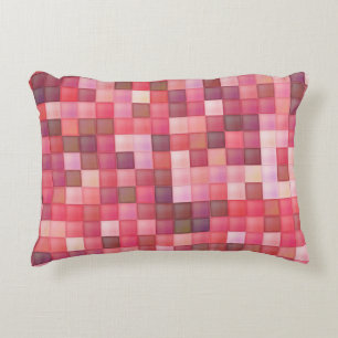 Pink and Purple Tile Mosaic Decorative Cushion