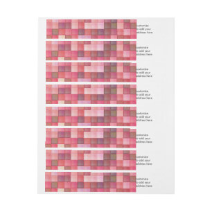 Pink and Purple Tile Mosaic Wrap Around Label