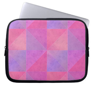 Pink and Purple Triangels Modern Watercolor Art Laptop Sleeve