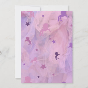pink and purple unicorn and star design- girls squ save the date
