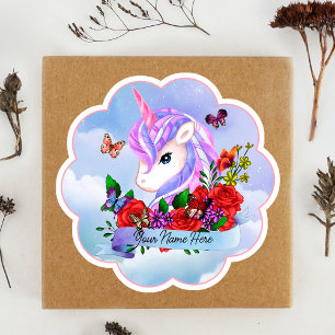 Pink and purple unicorn with red roses pack o 9 