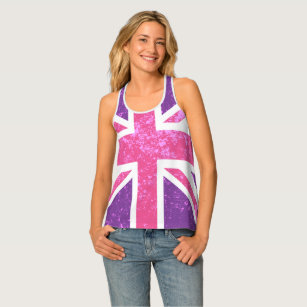 Pink and Purple, Union Jack Tank Top