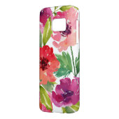 Pink and Purple Watercolor Floral Case-Mate Samsung Galaxy Case (Back Left)
