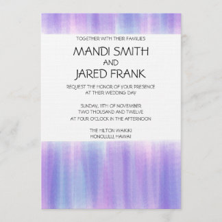 PINK AND PURPLE WATERCOLOR WEDDING INVITATION