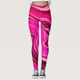Pink and Purple Waves Leggings