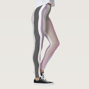 Pink and Purple Wavy Stripes Leggings