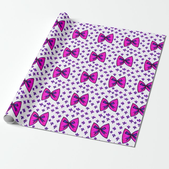 Pink and Purple Wrapping Paper (Unrolled)